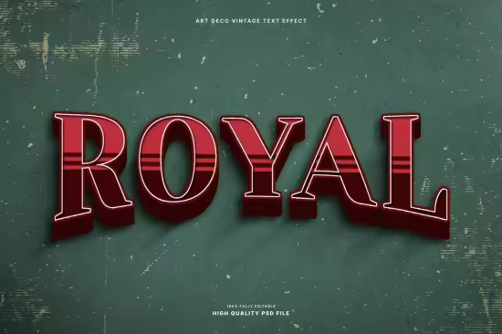 Deco Vintage Text Effect - EKVXBQJ