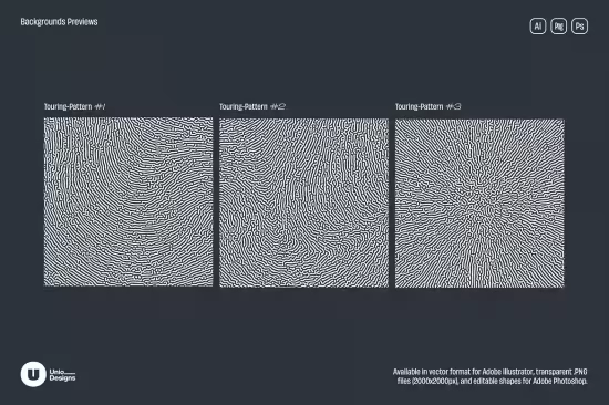 Turing Patterns - 16 Backgrounds - 291068380 - FACVHZL