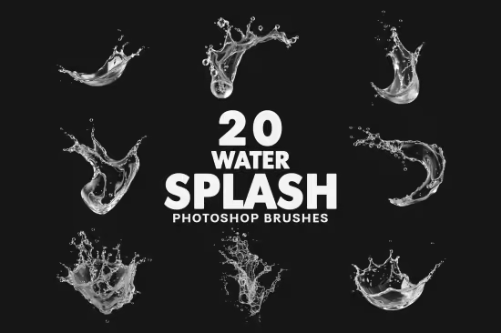20 Water Splash Brushes - YFA8BUA