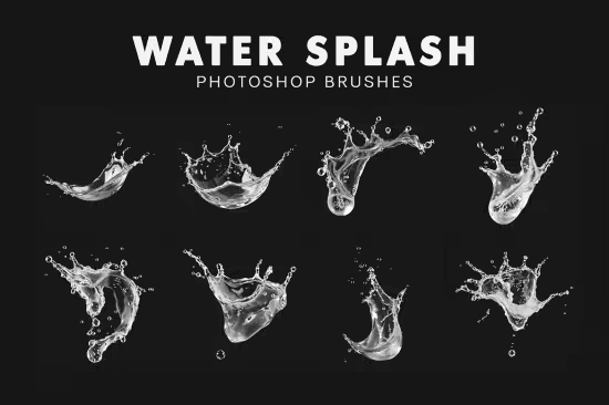 20 Water Splash Brushes - YFA8BUA