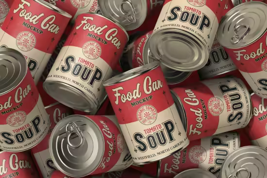 Food Can Mockup - L3P2CAH