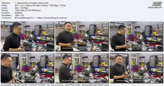 Teaching of Disassembly and Assembly of Motorcycle engine
