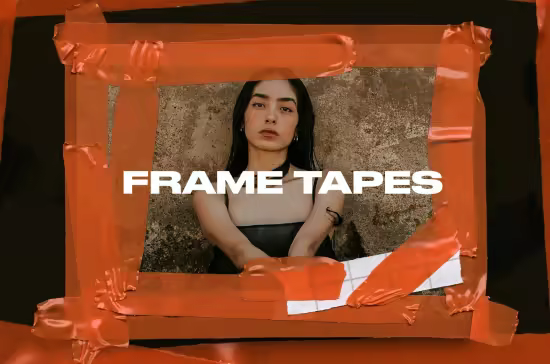 Orange Grunge Frame Tapes - PCMFPS4