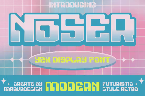 Noser - A Modern Y2K Font - 278570268