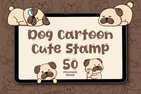Dog Cartoon Cute Stamp - 291459816 - 8XZ42KP