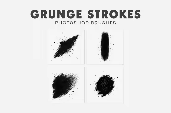 20 Grunge Strokes Photoshop Brushes - 291412592 - P7A2BAY