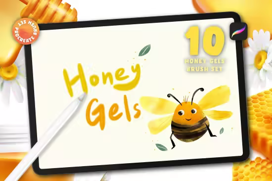 10 Honey Gels Procreate Brush Set - CLXTH2E