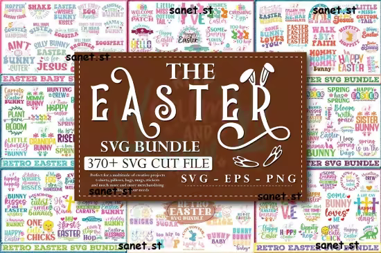 The Mega Retro Easter SVG Bundle - 21 Premium Graphics