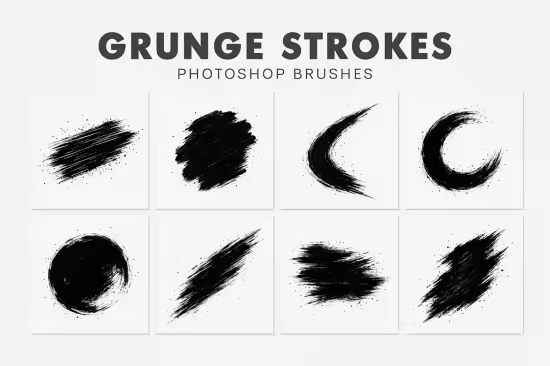 20 Grunge Strokes Photoshop Brushes - 291412592 - P7A2BAY