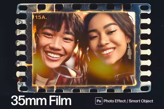 Film Strip Photo Frame Template - RVFVDH3