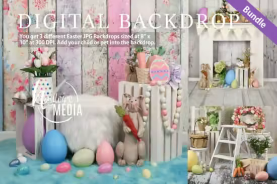 Easter Studio Backdrop Bundle Set