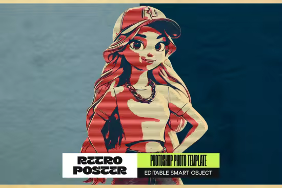 Retro Poster Photo Effect - 291389551 - 92TTJTP