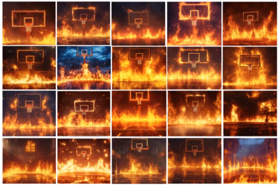 100+ Fiery Basketball Backdrops