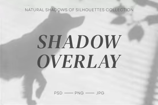Floral Dog Shadows Overlays - GT9UJ7Y