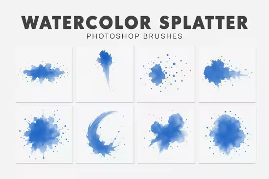 20 Watercolor Splatter Brushes - 3GHZ9WS