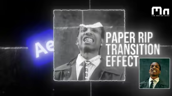 Paper Rip Transition Rffect - After Effects Project