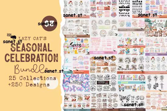 Lazy Cat's Seasonal Celebration Bundle - 25 Premium Graphics