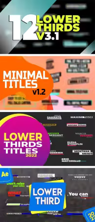 Minimal Lower Thirds Titles - After Effects Projects