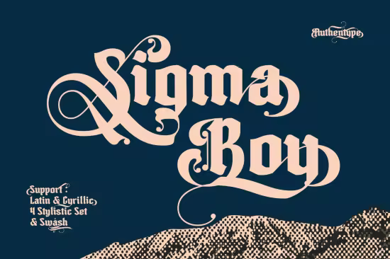 Sigma Boy - Elegant Blackletter Font - 291283656 - N3V6YPH