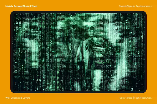 Matrix Screen Photo Effect - 291516438 - ZBMHXD2