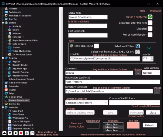 CustomMenu 2.0.3