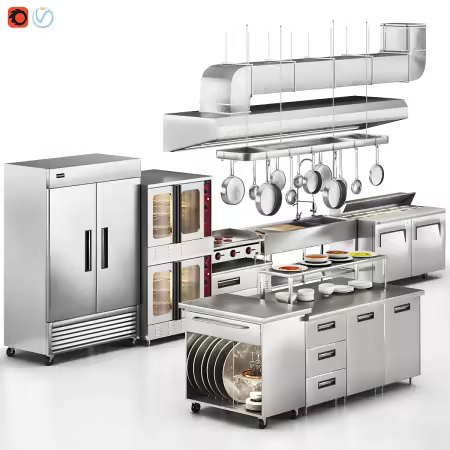 3dsky - Cafe equipment 03 5851402 - 3D Model