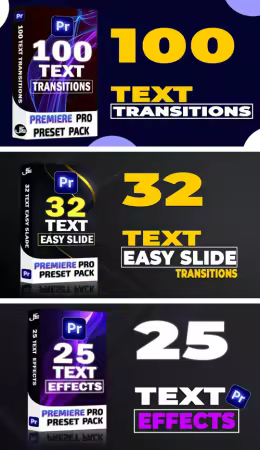 150+ Text Effect Presets Pack for Premiere Pro