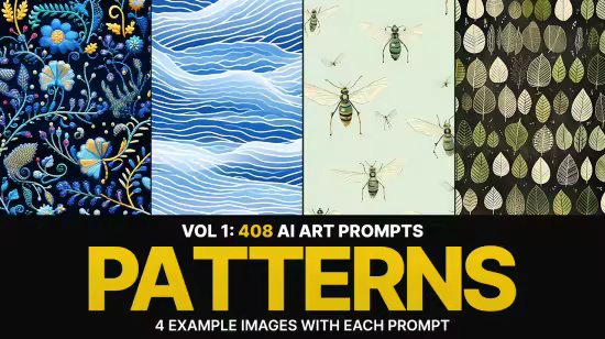 SS - 408 Midjourney Prompts for Patterns
