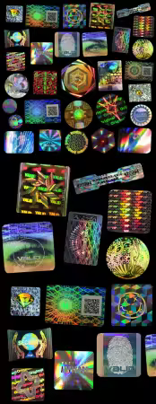 Authentic Hologram Stickers PNG Pack