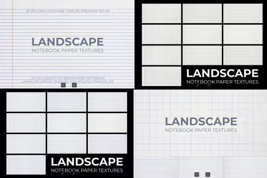 EE - 20 Landscape Notebook Paper Textures X6VEB5R