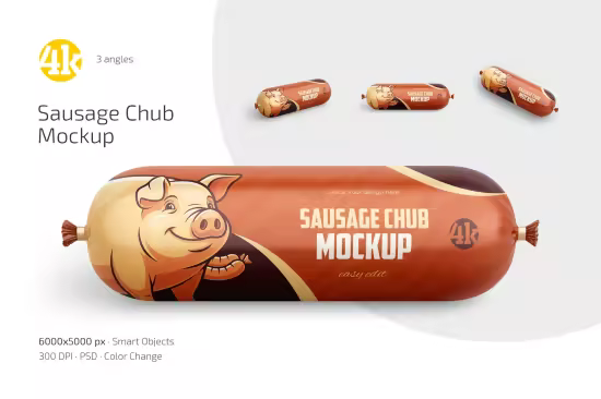 EE - Sausage Chub Mockup Set JGVNPWJ