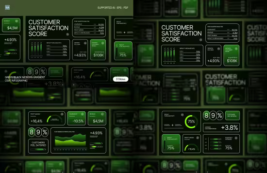 EE - Green Black Modern Gradient CSAT Infographic 001 UGD4T3F