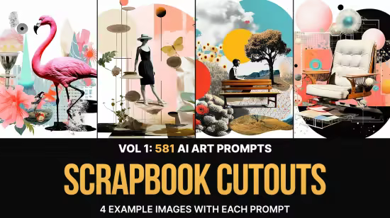 SS - 581 Midjourney Prompts For Scrapbook Cutouts
