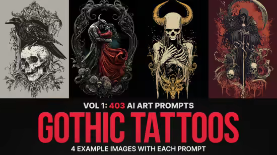 SS - 403 Ai Art Prompts For Gothic Tattoos