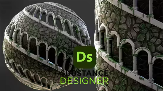 Stylized Arch Wall - Substance 3D Designer