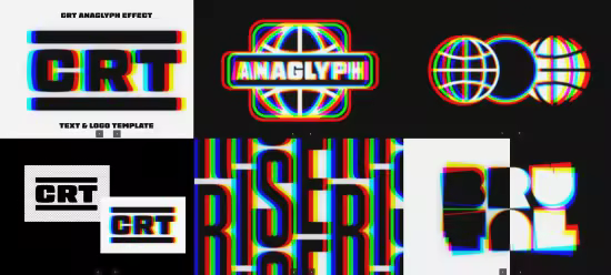 EE - CRT Anaglyph Text Effect 32K96HD