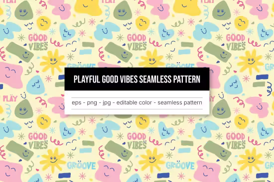 EE - Playful Good Vibes Seamless Pattern SW2RTPV