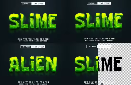 EE - Slime 3d Text - Editable Eps Text Effect DGBQAZ2