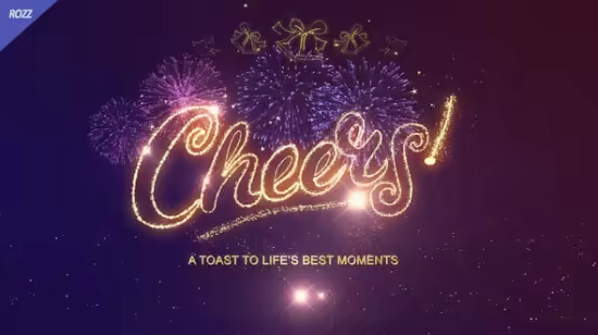 Videohive - Cheers Gold line - 59345238