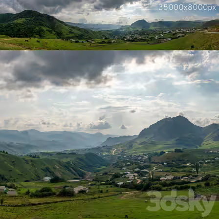 3DSky Pro - Mountain village. Panorama 35k