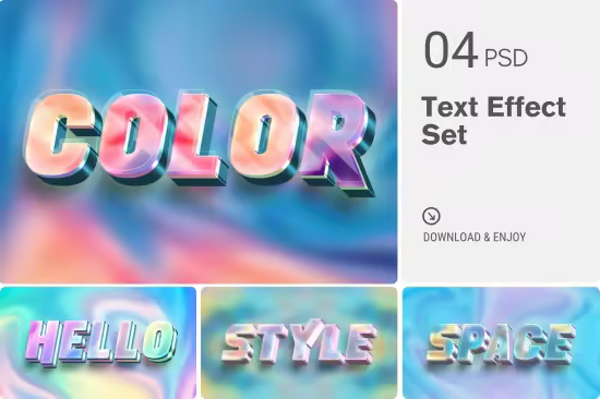 EE - Holographic Text Effect Set 4KHM6B5