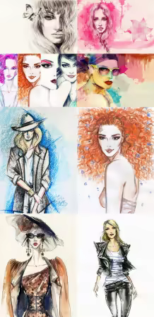 Woman Fashion Illustrations