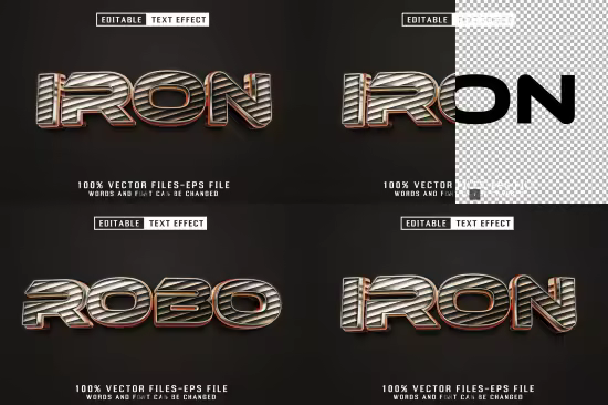 EE - Iron 3d Text - Editable Text Effect 7QS7XMA