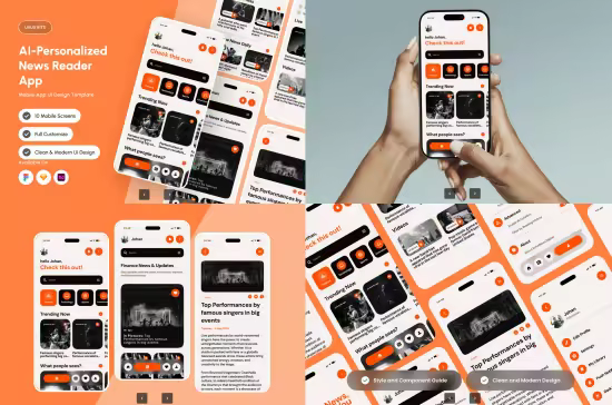 EE - Comme – AI Personalized News App UI Kit EXF8H2Y