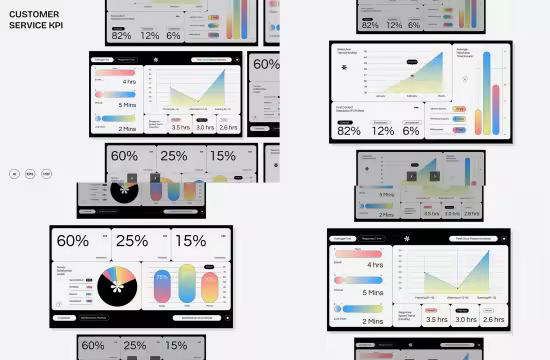EE - Colorful Customer Service KPI Dashboard 002 XNEG2NW
