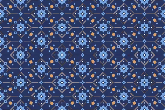 EE - Geometric Blue Star Seamless Pattern 8F2X4V7