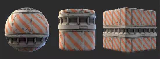 Stylized Sci-Fi Barrier Wall - Substance 3D Designer