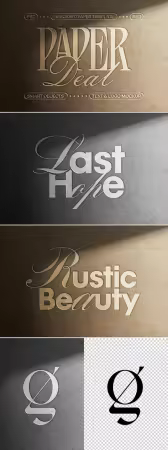 Pixelbuddha - Paper Emboss Text &amp; Logo Mockup 5274