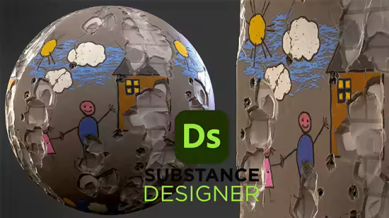 Stylized Children's Wall - Substance 3D Designer