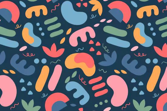 EE - Colorful Organic Shapes Seamless Pattern UKZBAZ5